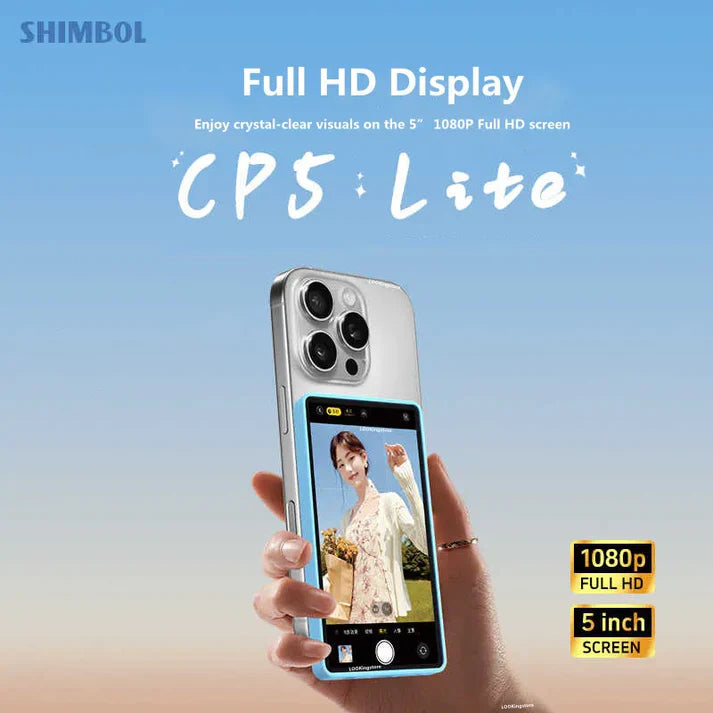 VizoSnap™ 5" 1080P FHD Vlog Selfie Monitor – Rear Camera Display for iPhone 16/15 & Samsung Phones