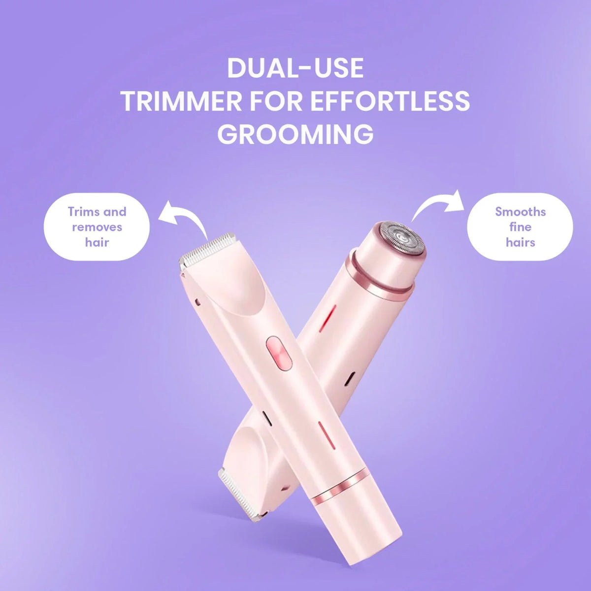 SmoothSilk™ 2-in-1 Hair Remover & Shaver – For Face, Body & Bikini Zone